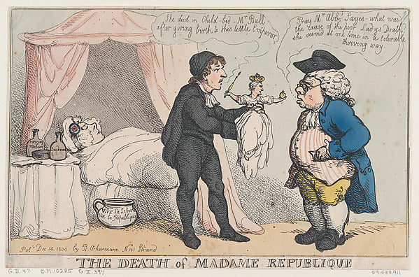 Thomas Rowlandson:The Death of Madame Republique December 14-16x12"(A3) Poster
