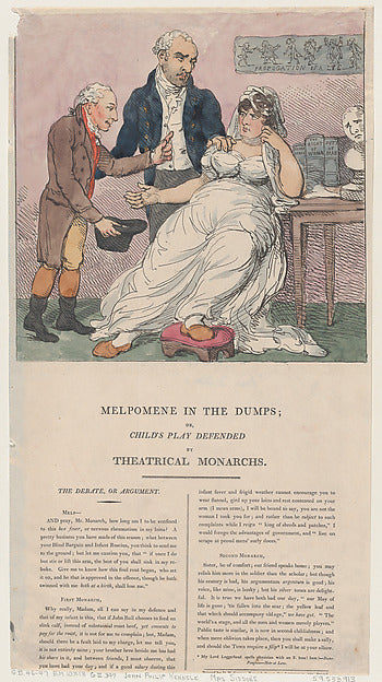 Thomas Rowlandson:Melpomene in the Dumps or Child's Play Def-16x12"(A3) Poster