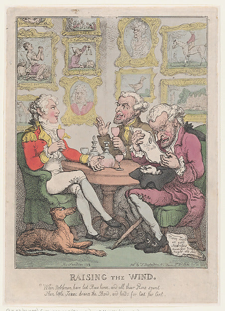 Thomas Rowlandson:Raising the Wind 1805–12-16x12"(A3) Poster