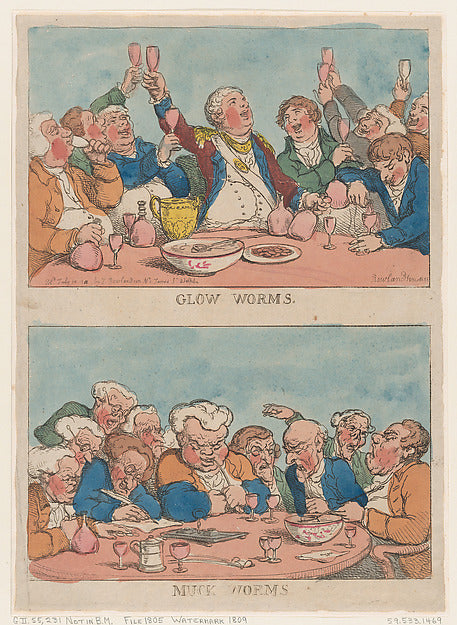 Thomas Rowlandson:Glow Worms Muck Worms 1812-16x12"(A3) Poster