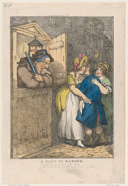Thomas Rowlandson:A Cake in Danger April 20, 1806-16x12"(A3) Poster