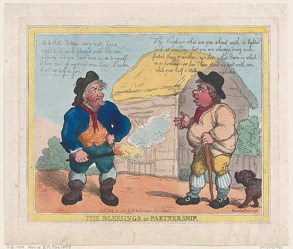 Thomas Rowlandson , After George Moutard Woodward:The Blessi-16x12"(A3) Poster