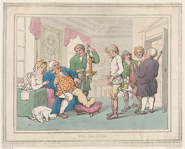 Thomas Rowlandson:The Poacher May 1, 1806-16x12"(A3) Poster