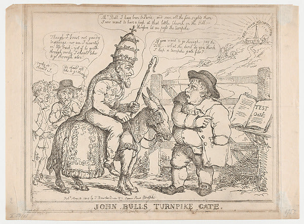 Thomas Rowlandson:John Bull's Turnpike Gate April 23,1805-16x12"(A3) Poster