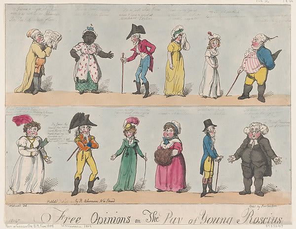 Thomas Rowlandson , After George Moutard Woodward:Free Opini-16x12"(A3) Poster