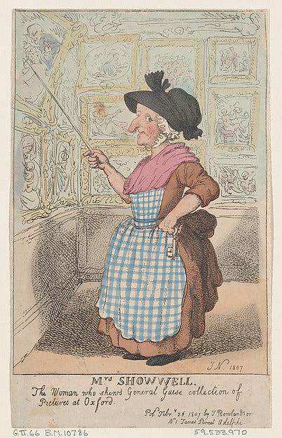 Thomas Rowlandson:Mrs. Showell the Woman who shows General G-16x12"(A3) Poster