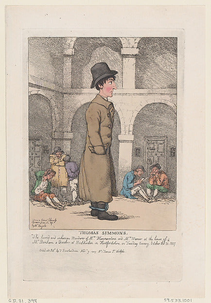 Thomas Rowlandson:Thomas Simmons November 9, 1807-16x12"(A3) Poster