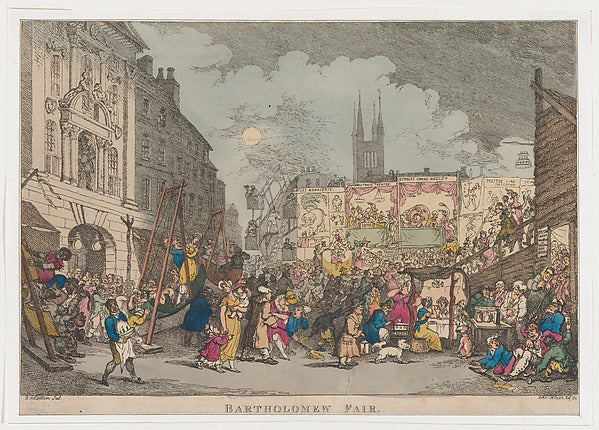 Thomas Rowlandson , After John Nixon:Bartholomew Fair 1807-16x12"(A3) Poster