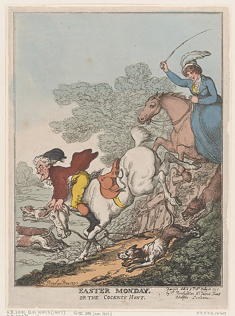 Thomas Rowlandson:Easter Monday or The Cockney Hunt July 14,-16x12"(A3) Poster