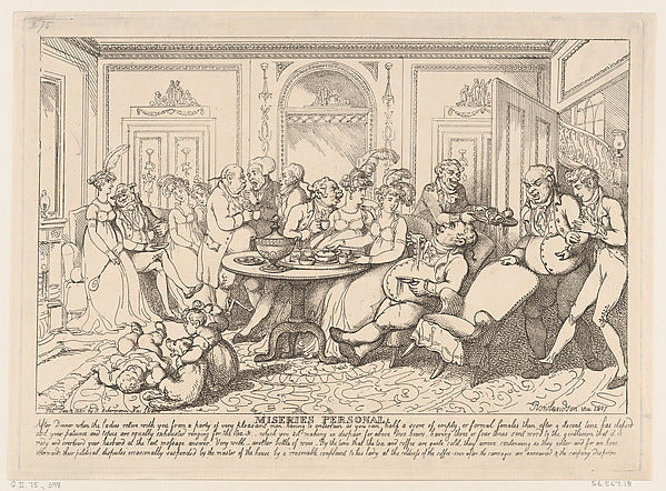 Thomas Rowlandson:Miseries Personal June 12, 1807-16x12"(A3) Poster