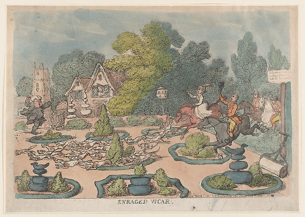 Thomas Rowlandson:Enraged Vicar March 1, 1807-16x12"(A3) Poster