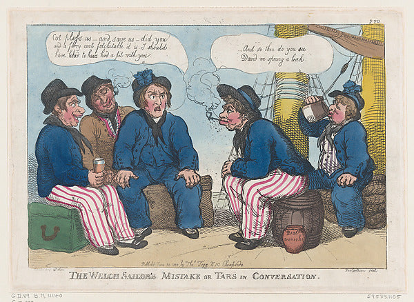 Thomas Rowlandson , After George Moutard Woodward:The Welsh -16x12"(A3) Poster
