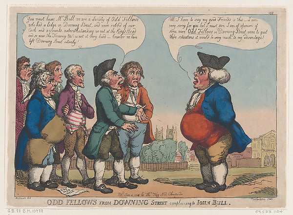 Thomas Rowlandson , After George Moutard Woodward:Odd Fellow-16x12"(A3) Poster