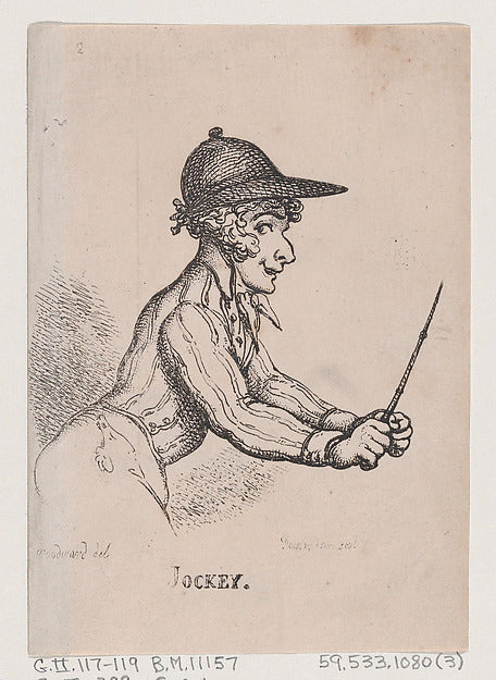 Thomas Rowlandson , After George Moutard Woodward:Jockey Apr-16x12"(A3) Poster