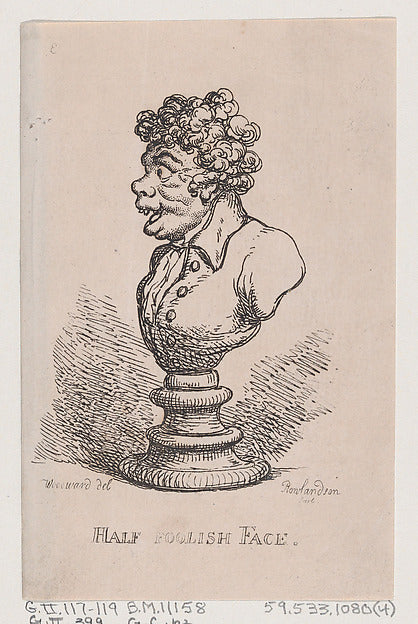Thomas Rowlandson , After George Moutard Woodward:Half Fooli-16x12"(A3) Poster