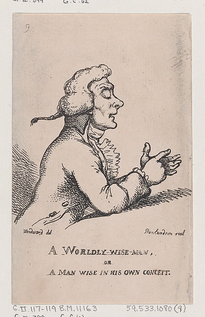 Thomas Rowlandson , After George Moutard Woodward:A Worldly--16x12"(A3) Poster