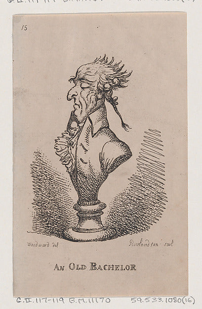 Thomas Rowlandson , After George Moutard Woodward:An Old Bac-16x12"(A3) Poster