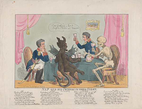 Thomas Rowlandson:Nap and His Friends in their Glory October-16x12"(A3) Poster