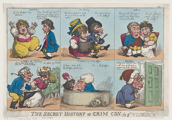 Thomas Rowlandson , After George Moutard Woodward:The Secret-16x12"(A3) Poster