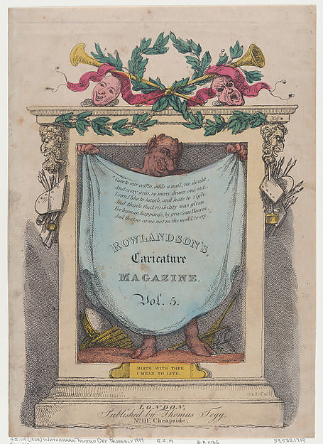 Thomas Rowlandson:Title Page Rowlandson's Caricature Magazin-16x12"(A3) Poster