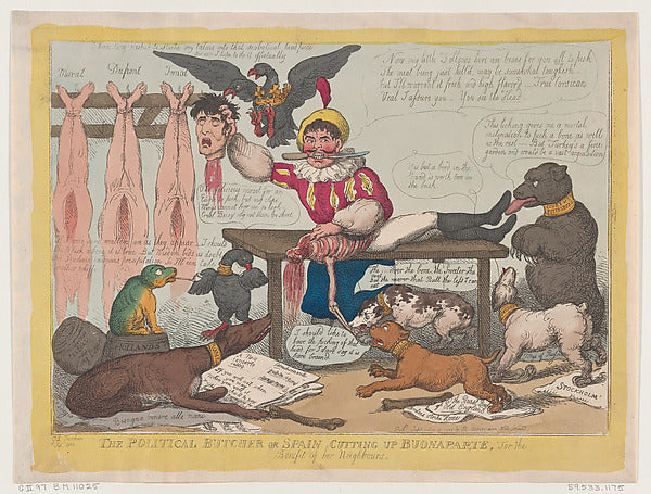 Thomas Rowlandson , After G. Sauley [Farnham]:The Political -16x12"(A3) Poster