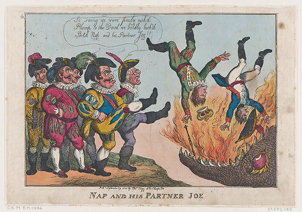 Thomas Rowlandson:Nap and His Partner Joe September 29, 1808-16x12"(A3) Poster