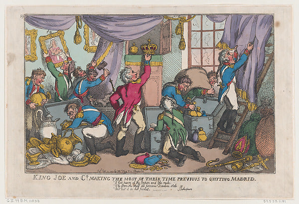 Thomas Rowlandson , After George Moutard Woodward:King Joe a-16x12"(A3) Poster