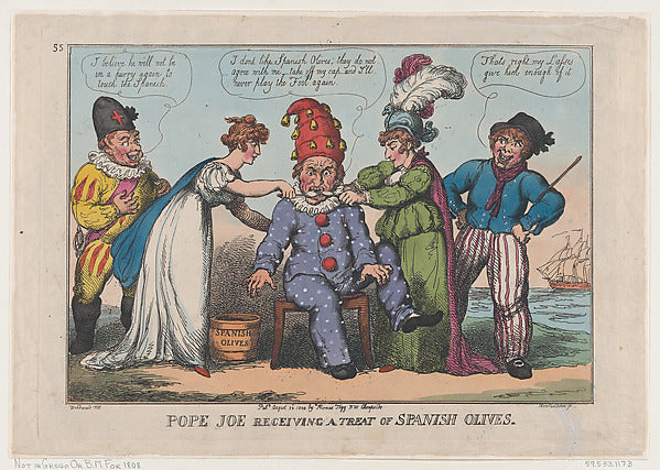Thomas Rowlandson , After George Moutard Woodward:Pope Joe R-16x12"(A3) Poster