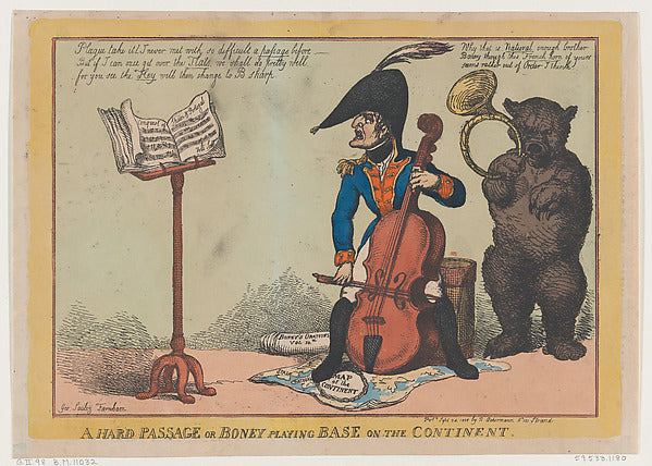 Thomas Rowlandson , After G. Sauley [Farnham]:A Hard Passage-16x12"(A3) Poster