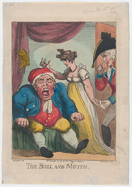 Thomas Rowlandson , After George Moutard Woodward:The Bull a-16x12"(A3) Poster