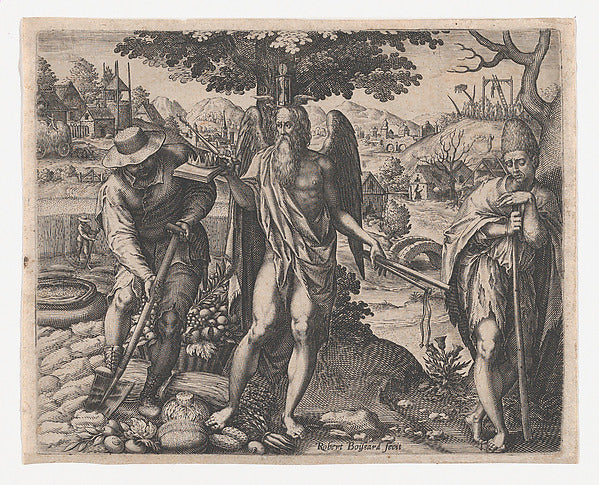 Robert Boissard:Time Rewarding Work and Punishing Laziness 1-16x12"(A3) Poster