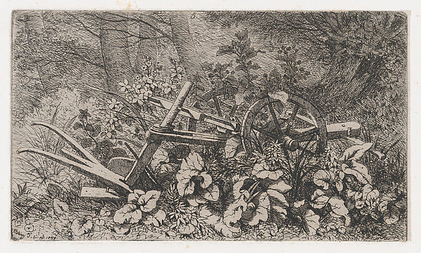 Eugène Stanislas Alexandre Bléry:The Plow with Burdock Plant-16x12"(A3) Poster