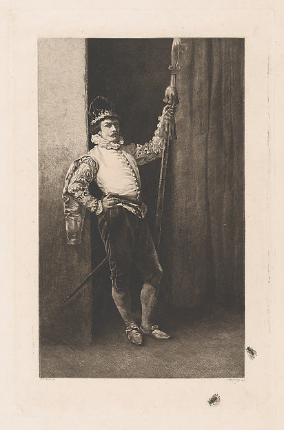 Alfred Boilot , After Ernest Meissonier:Halbardier 1895-16x12"(A3) Poster