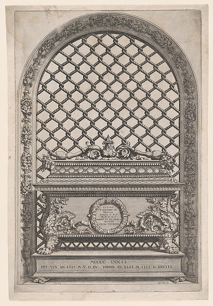 Cornelis Cort , After Andrea del Verrocchio:The Tomb of Piet-16x12"(A3) Poster