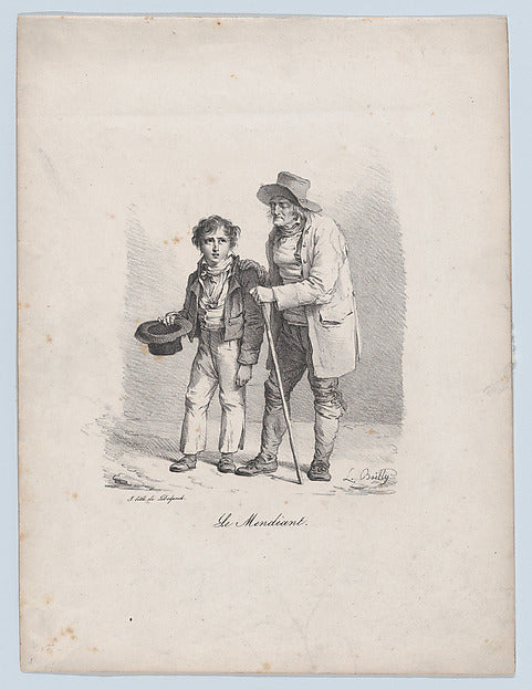 The Beggar 1822-Louis Léopold Boilly ,  Poster Print Wall Art