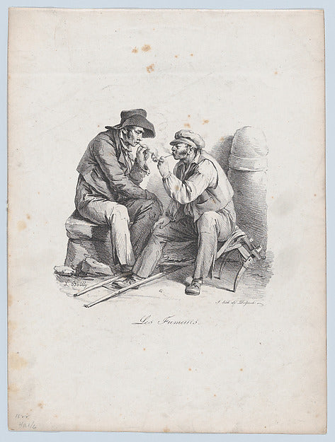 The Smokers 1822-Louis Léopold Boilly ,  Poster Print Wall Art