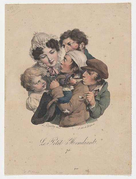 The Little Beggar 1826-Louis Léopold Boilly ,  Poster Print Wall Art