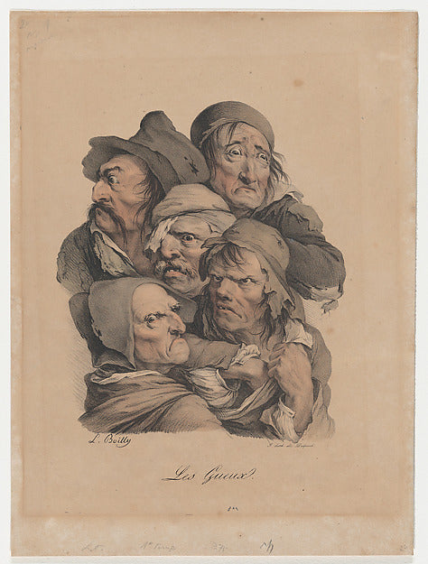 The Beggars 1823-Louis Léopold Boilly ,  Poster Print Wall Art