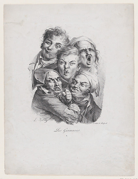 The Grimaces 1823-Louis Léopold Boilly,  Poster Print Wall Art