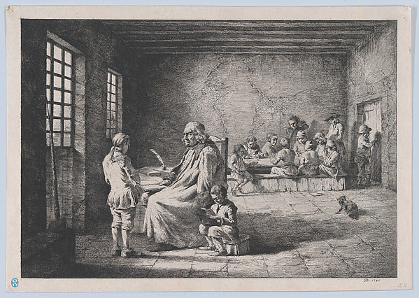 The School Master 1780-Jean Jacques de Boissieu,16x12"(A3) Poster