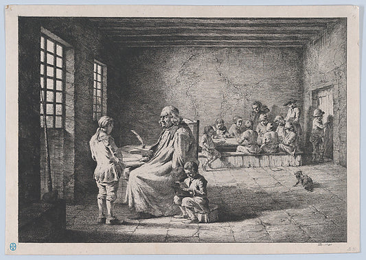 The School Master 1780-Jean Jacques de Boissieu,16x12"(A3) Poster