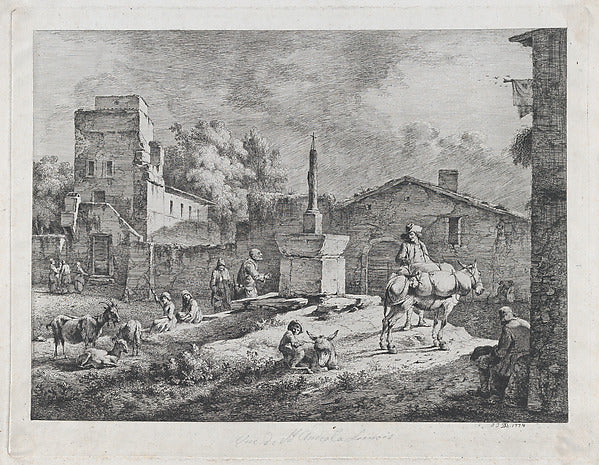 View of Saint-Andéol 1774-Jean Jacques de Boissieu,16x12"(A3) Poster