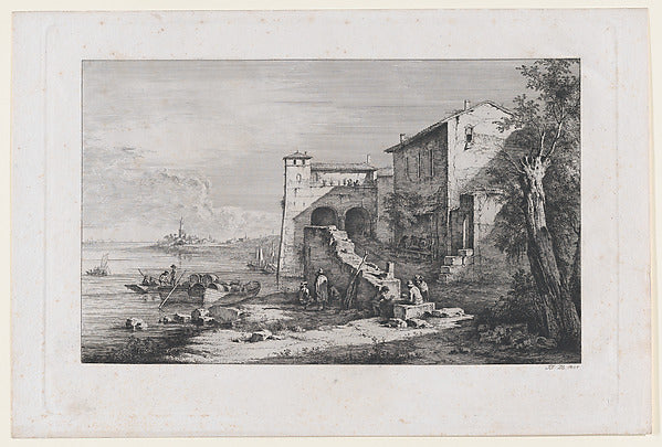 View of Old Customs House in Rome 1807-Jean Jacques de Boissie,16x12"(A3) Poster