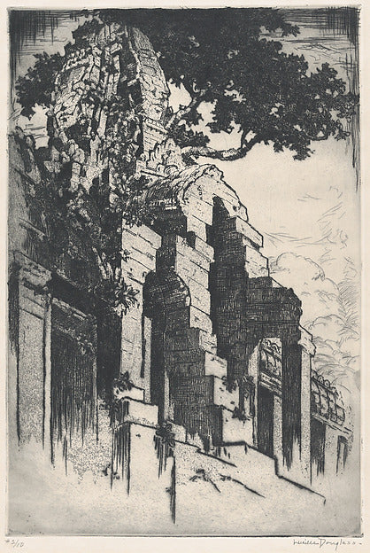 South Tower–Bayon–Angkor Thom c1927-Lucille Sinclair Douglass,  Poster Print Wall Art