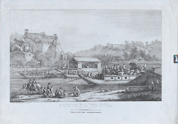 Papal Promenade Along The Saône 1805-Jean Jacques de Boissieu,16x12"(A3) Poster