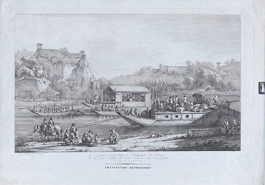 Papal Promenade Along The Saône 1805-Jean Jacques de Boissieu,16x12"(A3) Poster