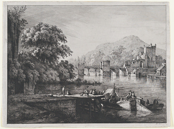 View of the Château de Sainte-Colombe in Dauphiné 1800-Jean Ja,16x12"(A3) Poster