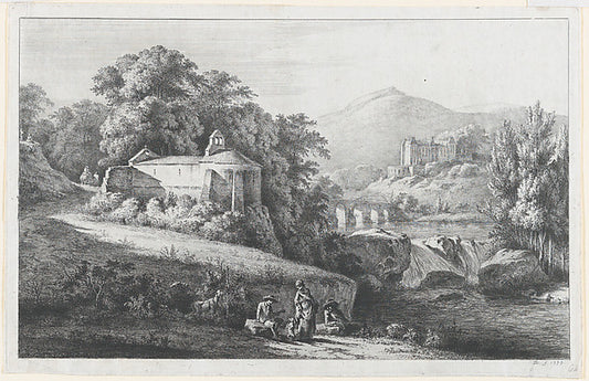 The Old Chapel at Châtillon-d'Azergues 1799-Jean Jacques de Bo,16x12"(A3) Poster