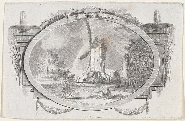 Charles Michel Campion , After Aignan Thomas Desfriches:Summ-16x12"(A3) Poster
