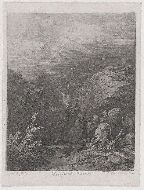 Alexandre Calame:Landscape 1839-16x12"(A3) Poster